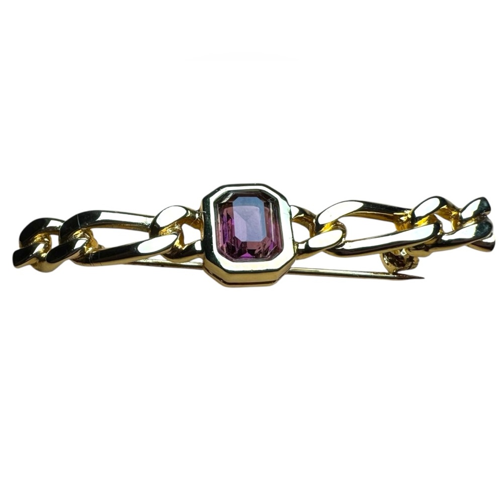 Christian Dior Vintage Purple Amethyst Pin